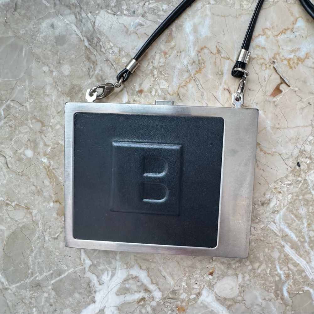 Bally Black leather and Silver Crossbody case - Picture 7 of 9